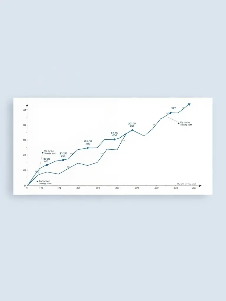 A graph showing the projected growth of the RWA token market, emphasizing the potential for high returns.