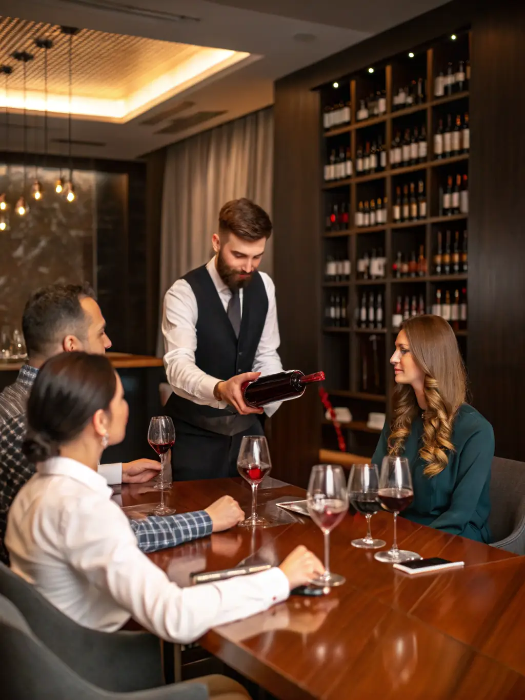 A visually appealing image representing the Consume-to-Earn system, showing consumers enjoying wine and earning digital rewards simultaneously. The image should convey the concept of turning consumption into investment.