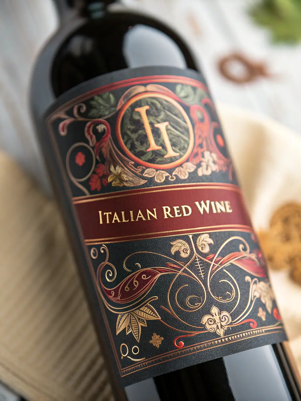 A close-up shot of a vintage wine bottle label, subtly blurred in the background, with a focus on the year and vineyard name, symbolizing the company's deep roots in the wine industry.